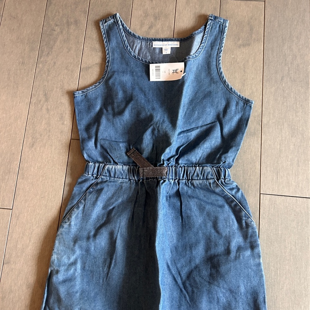 Stylish Blue Denim Kids Dress